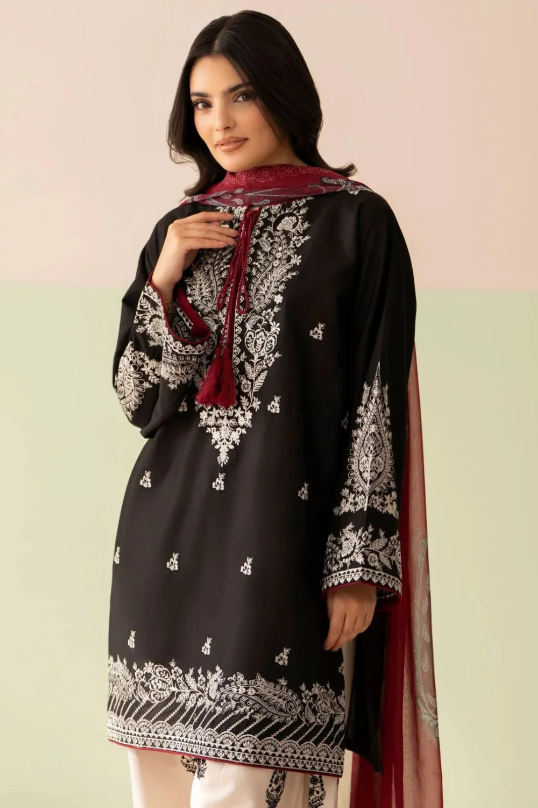 Ayla– Embroidered 3 Piece
