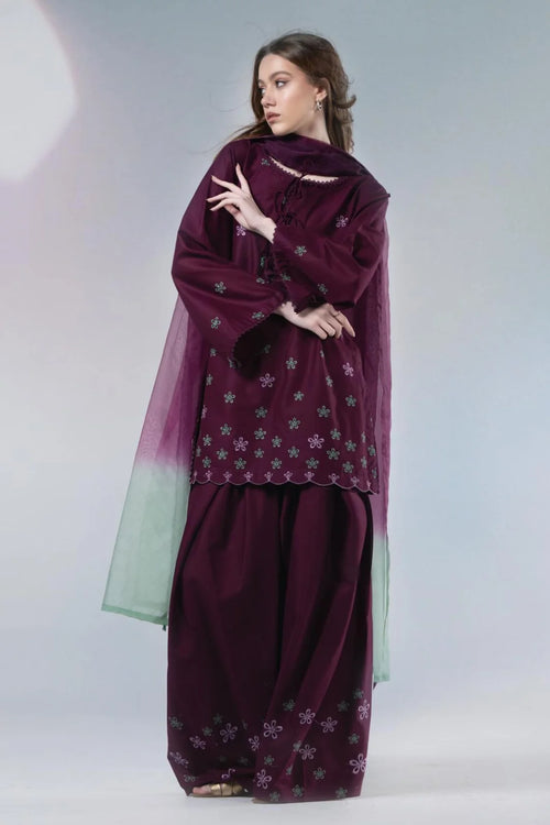 Afsana– Embroidered 3 Piece