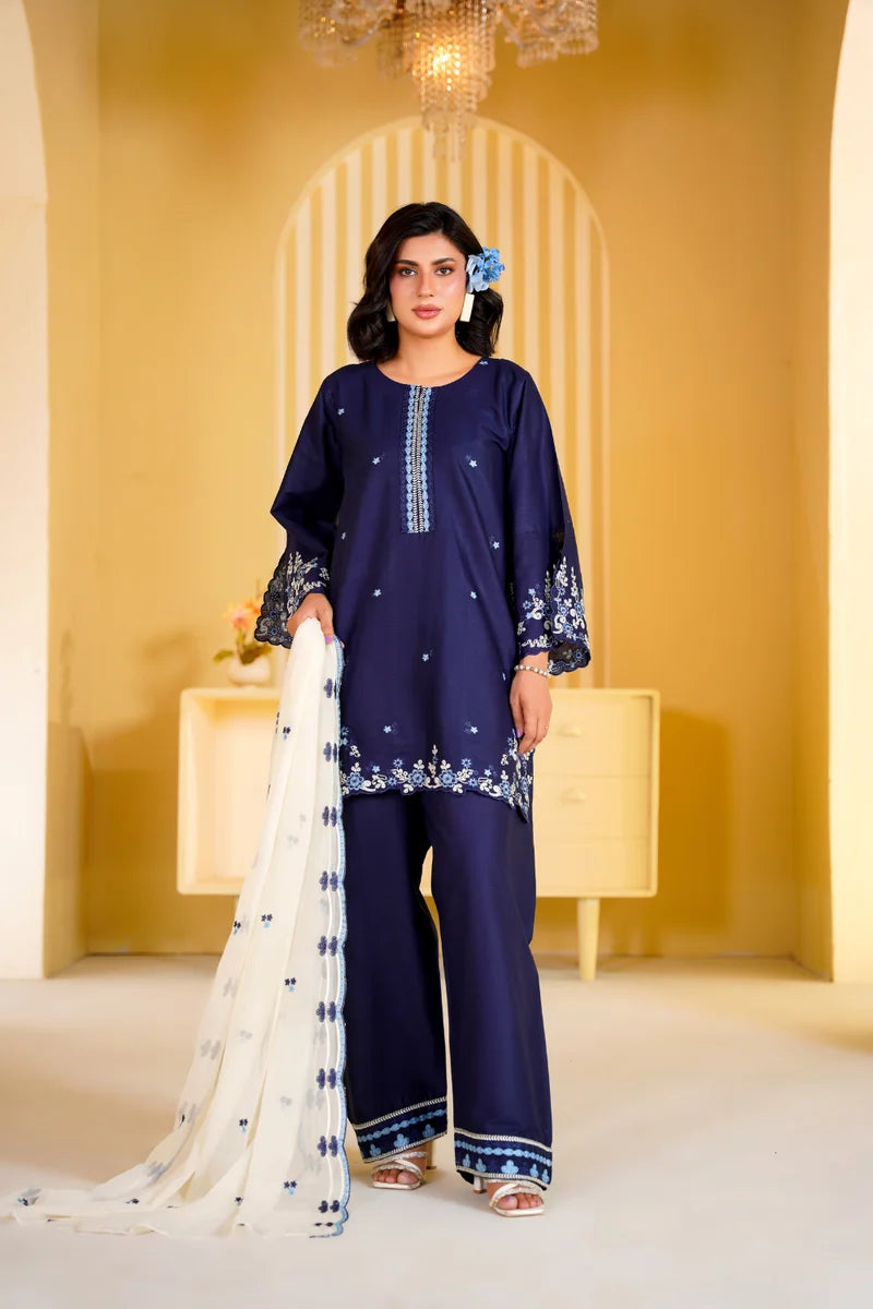 Zulmat– Embroidered 3 Piece