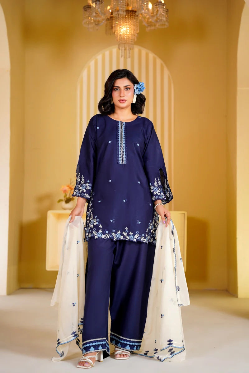 Zulmat– Embroidered 3 Piece