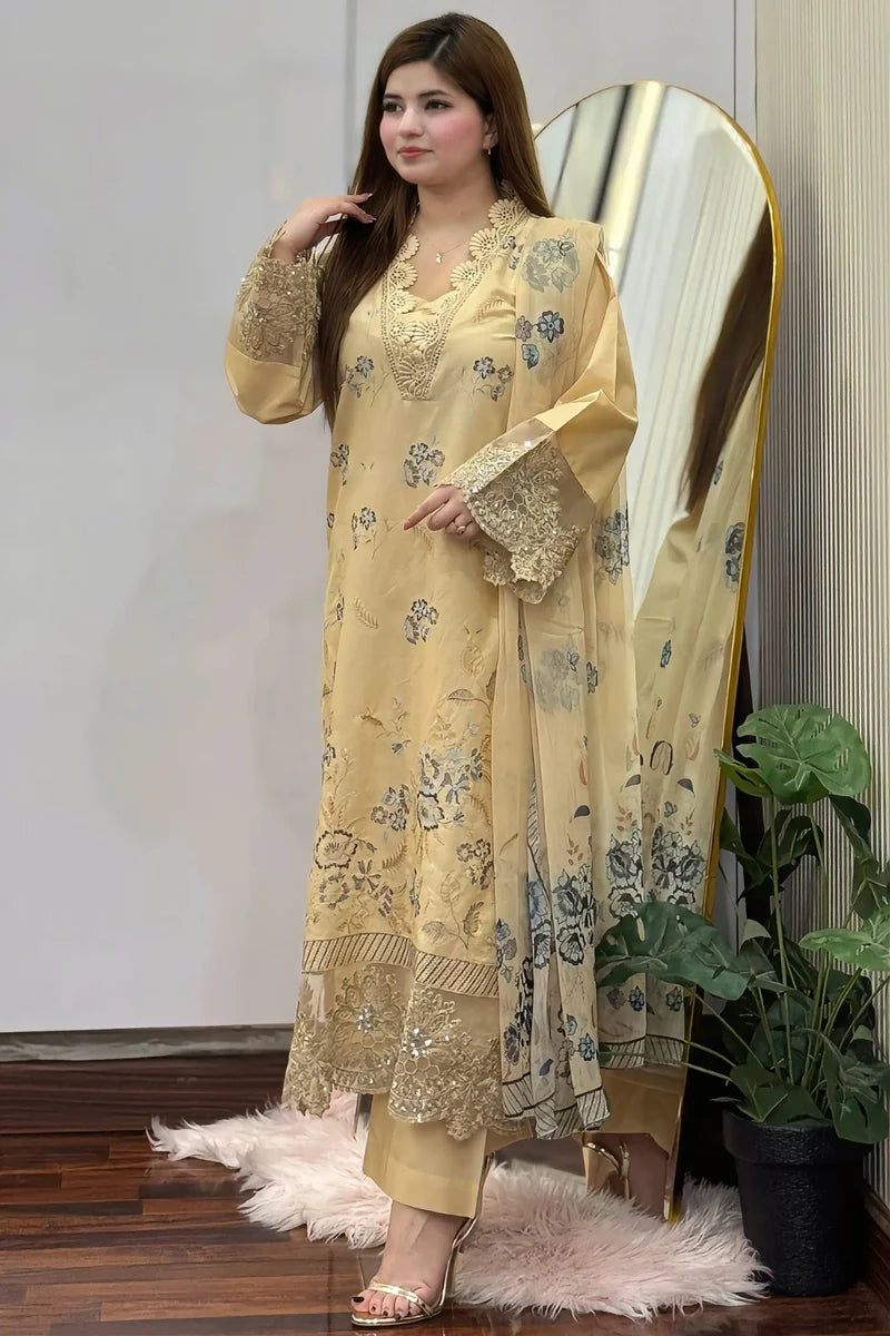 Rooh-e-Rang – Embroidered 3 Piece