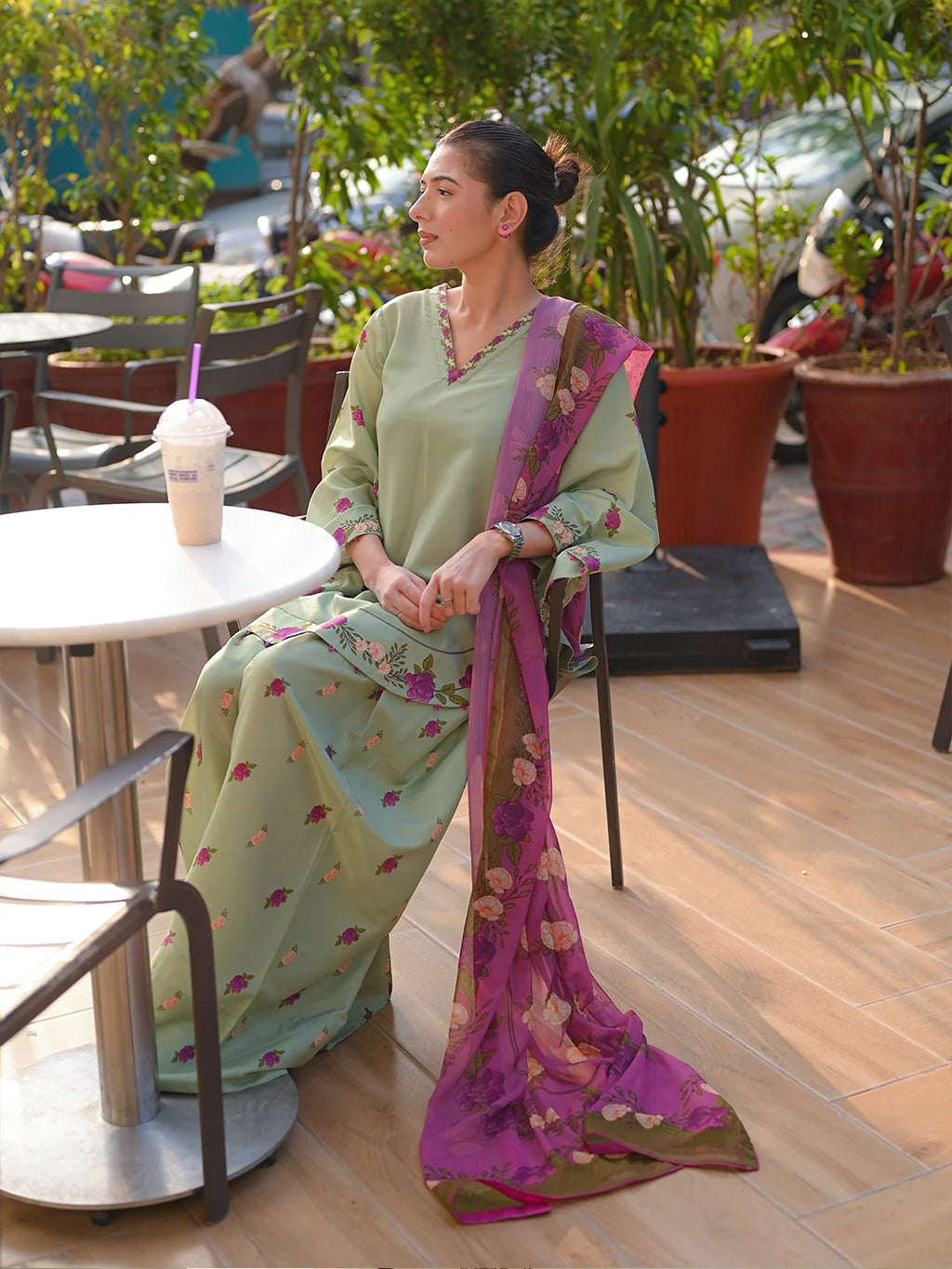 Rangoli– Embroidered 3 Piece