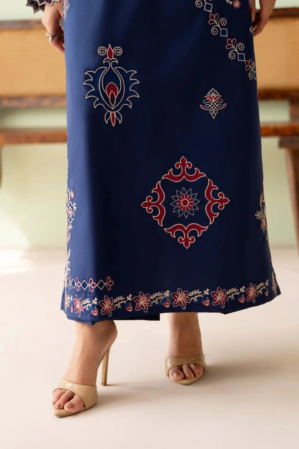 Royal Blue– Embroidered 2 Piece