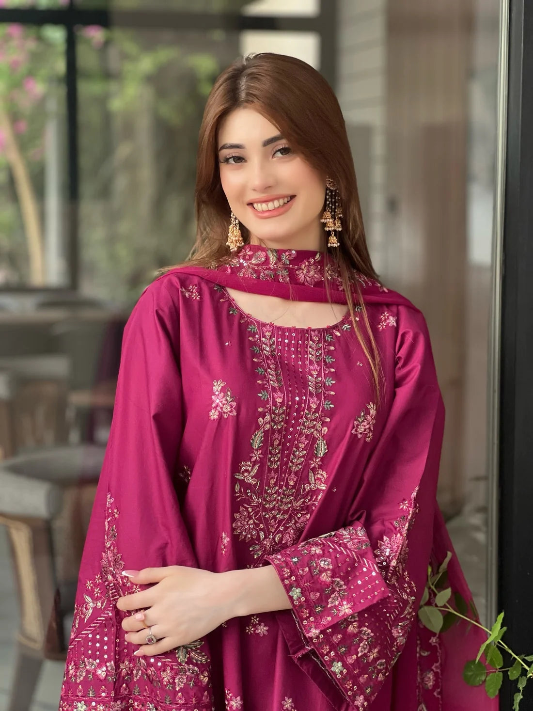 Mahnoor– Embroidered 3 Piece