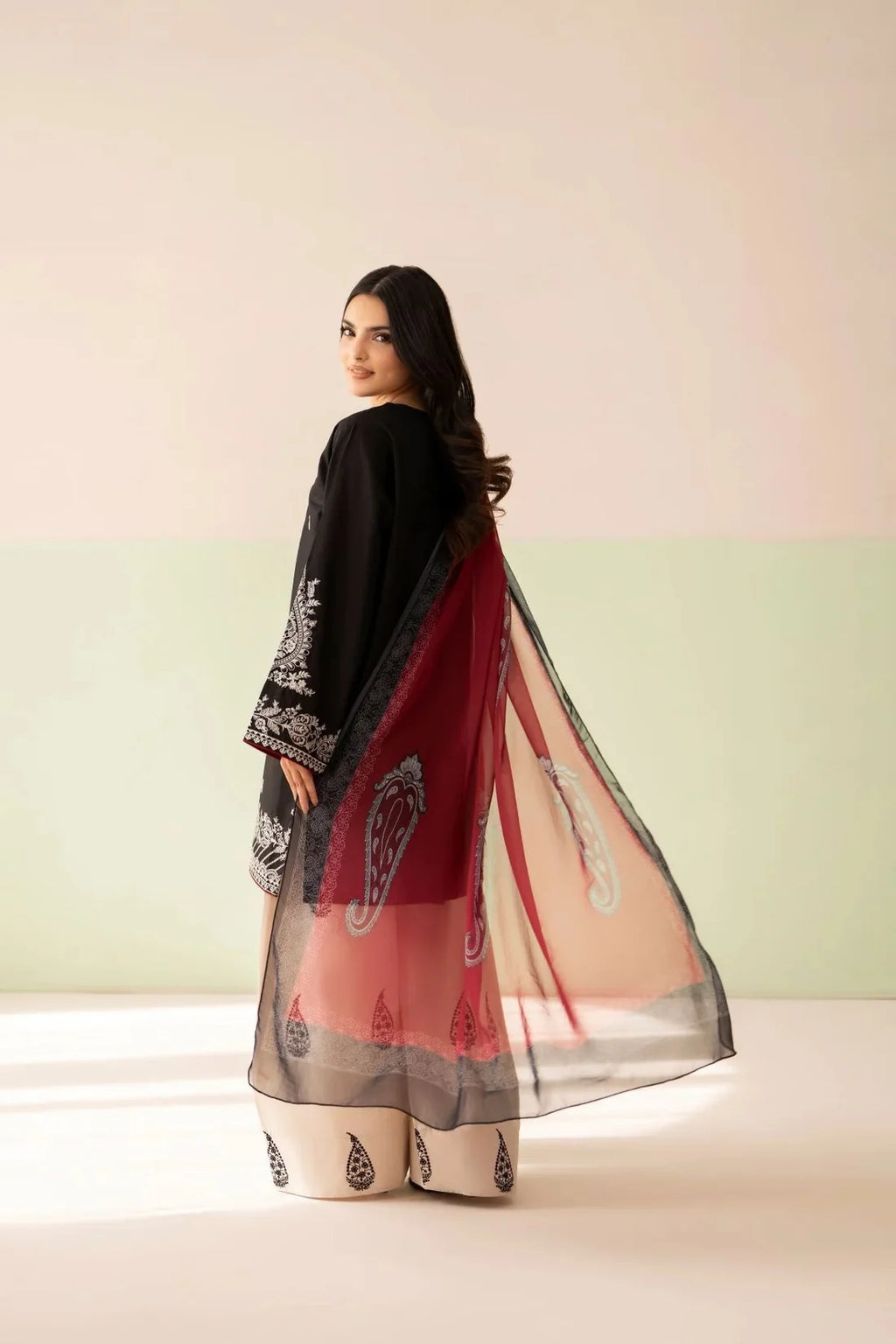 Ayla– Embroidered 3 Piece
