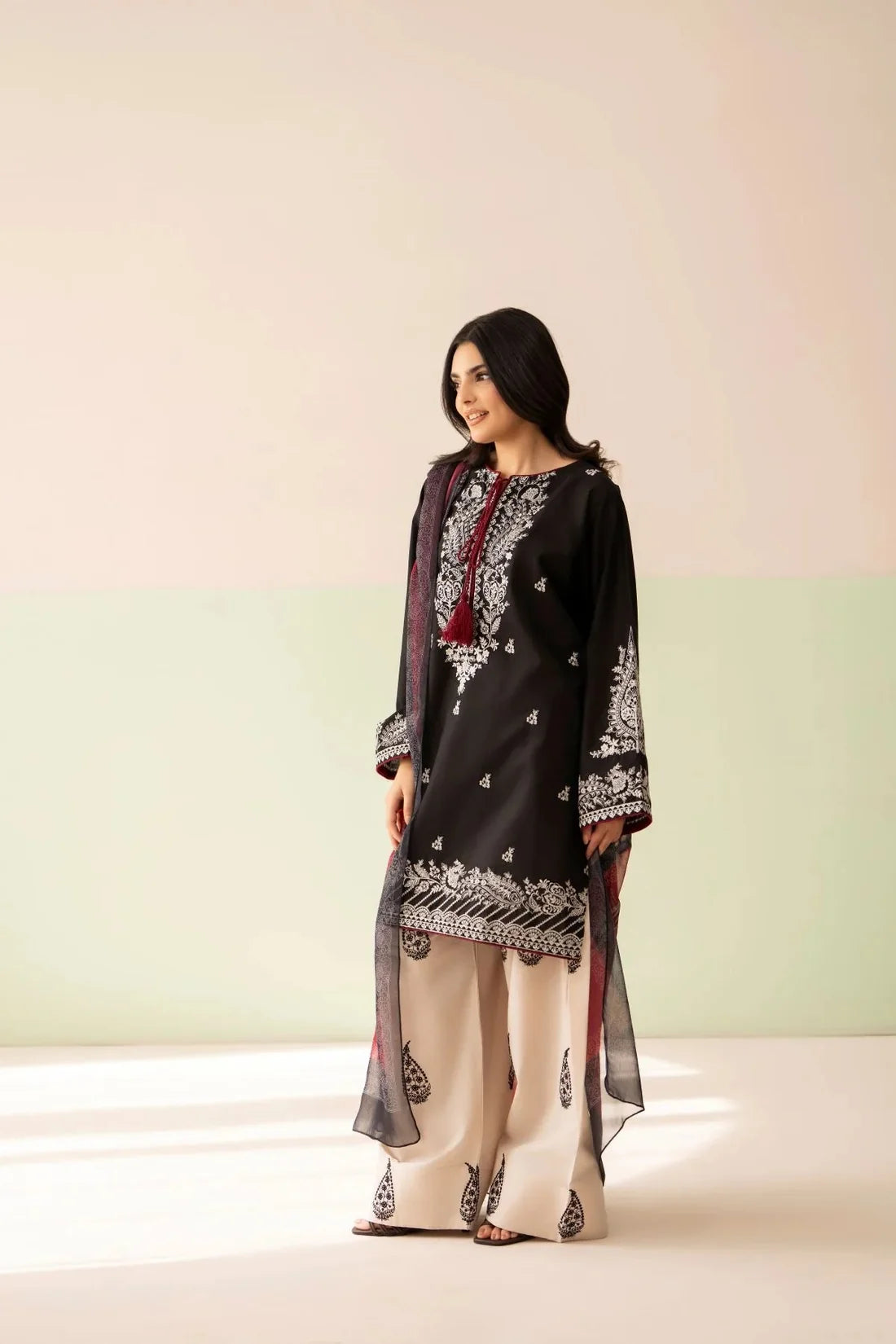 Ayla– Embroidered 3 Piece