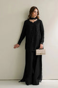Pure Black– Embroidered 3 Piece