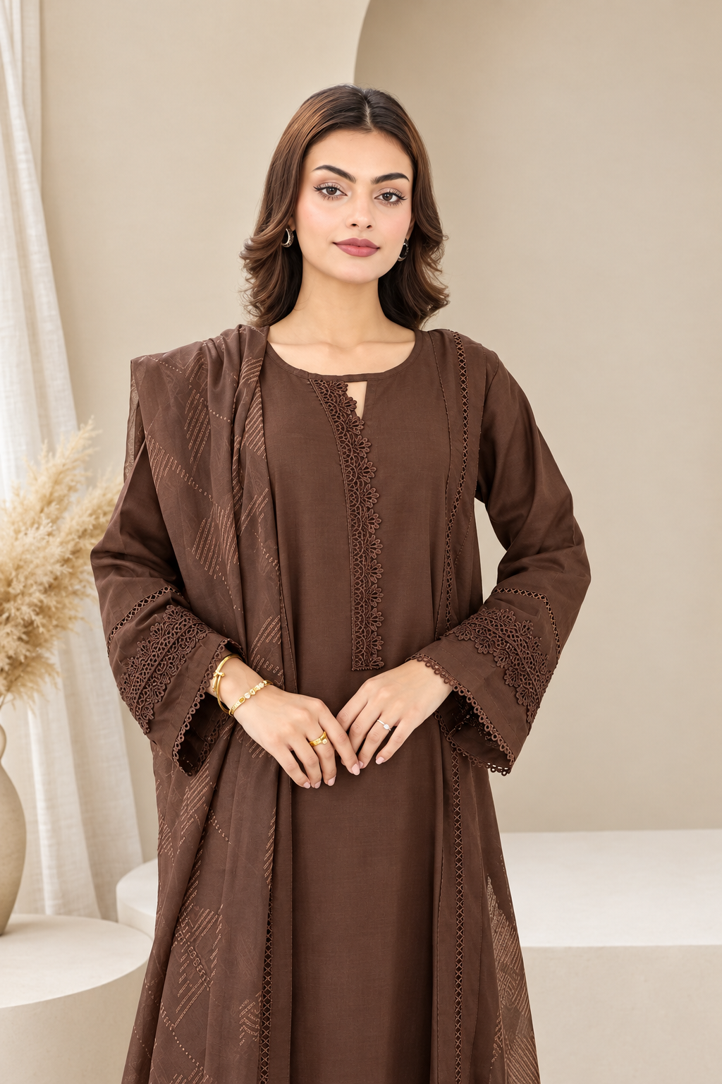 Zarina– Embroidered 3 Piece