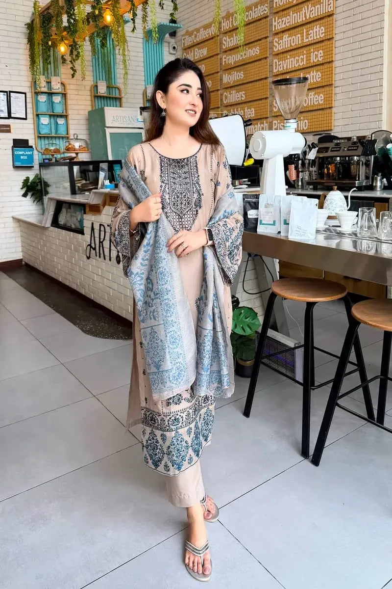 Parisa– Embroidered 3 Piece