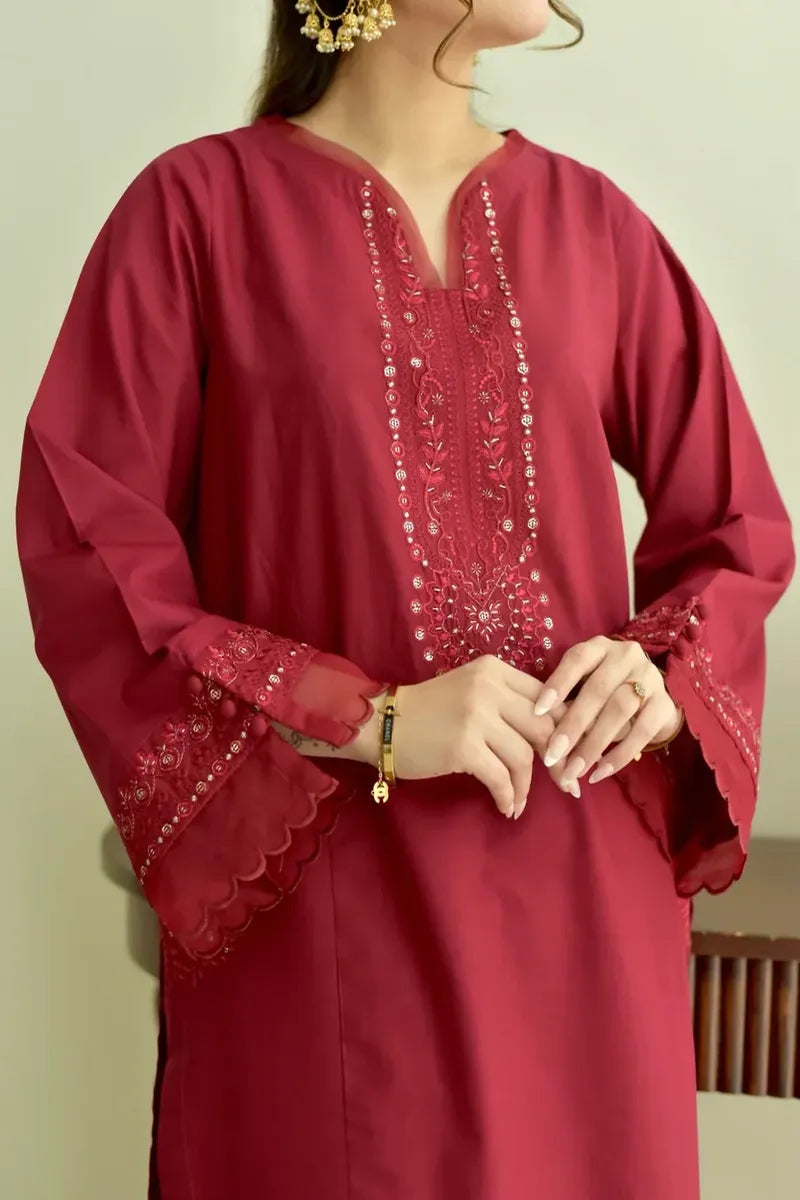 Mahrukh– Embroidered 3 Piece